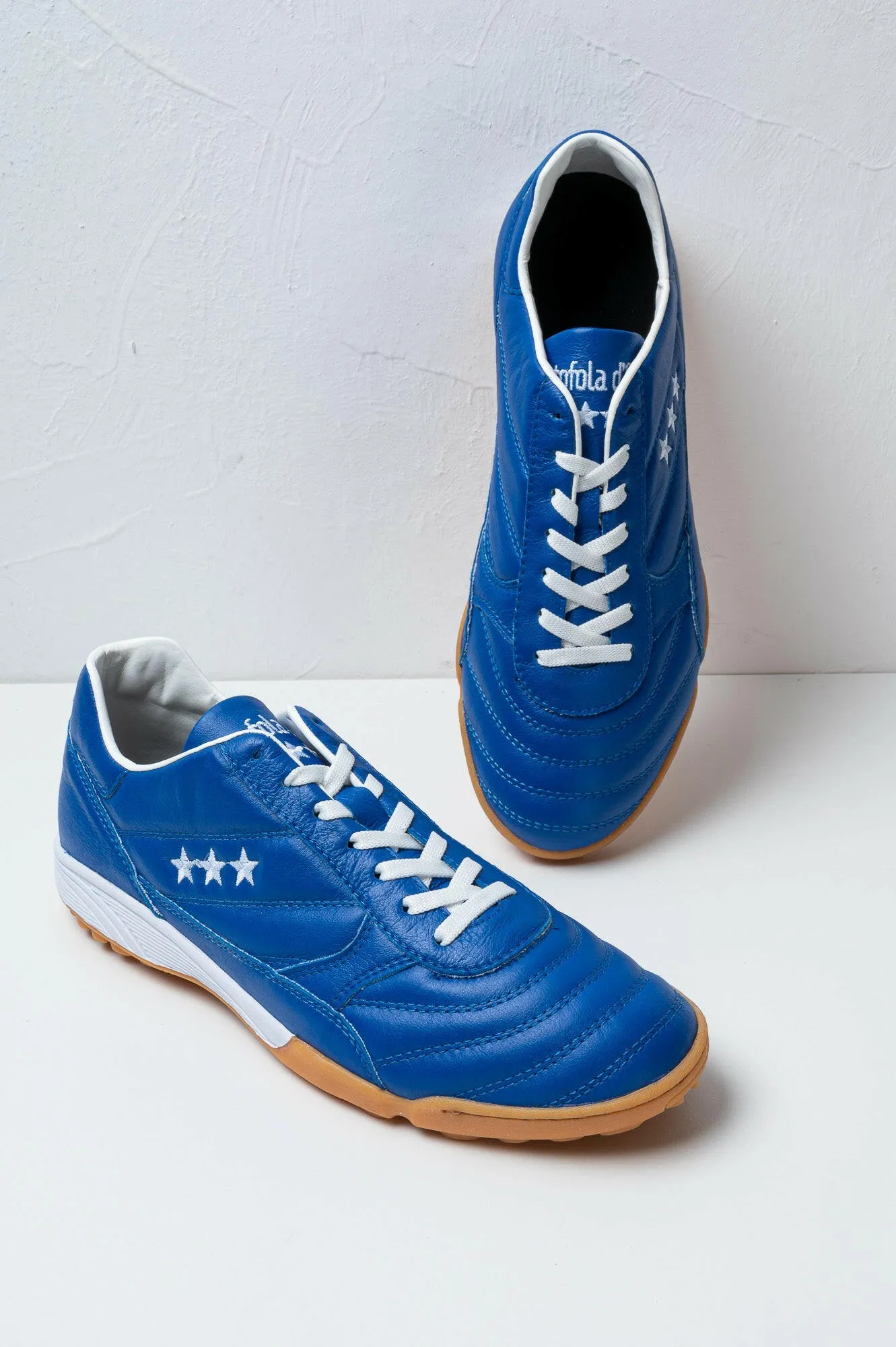 Scarpe da calcio Alloro Outdoor in pelle blu