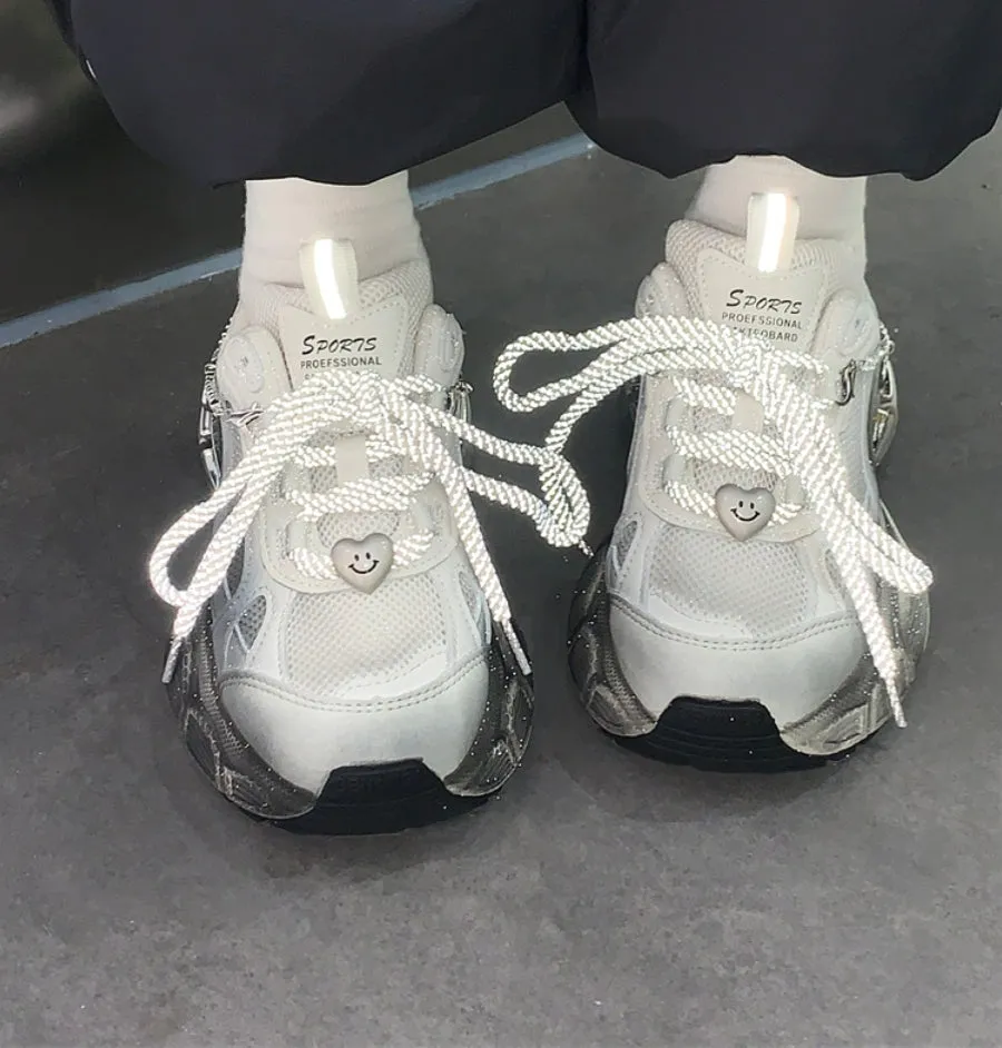 Star Heart Chain Reflective Shoes