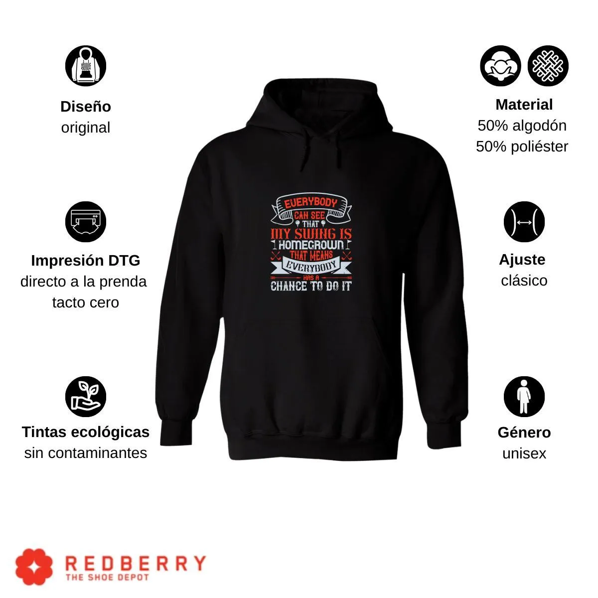 Sudadera Hombre  Hoodie Golf Deporte Frases 009