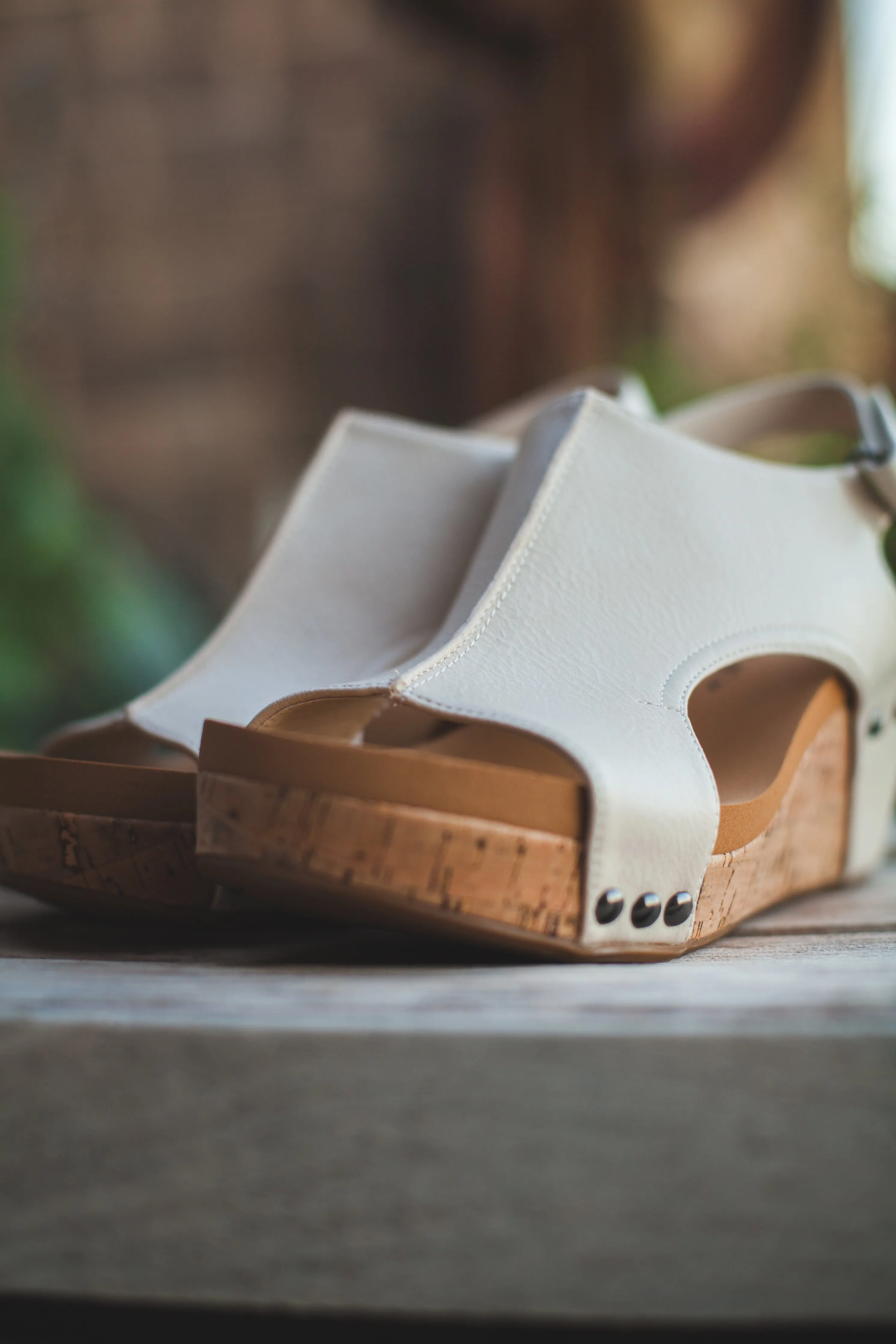 The Carly Wedge in Cream