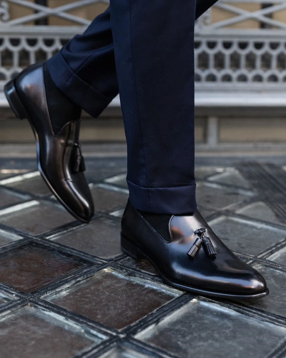 The Chaplin Tassel Loafer - Nero