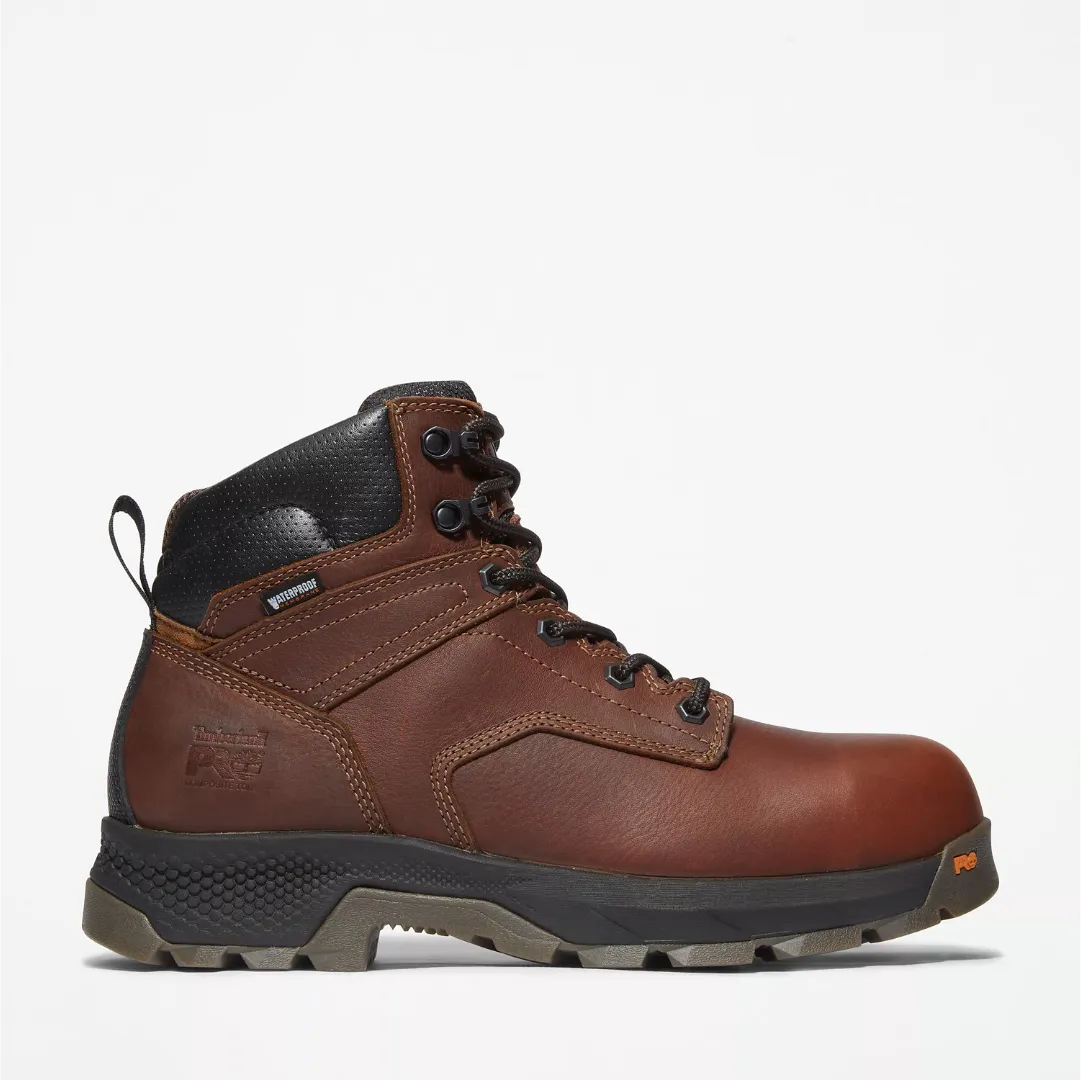 Timberland Pro Men's Titan EV 6 WP Comp Toe Work Boot -Brown- TB1A437Y214