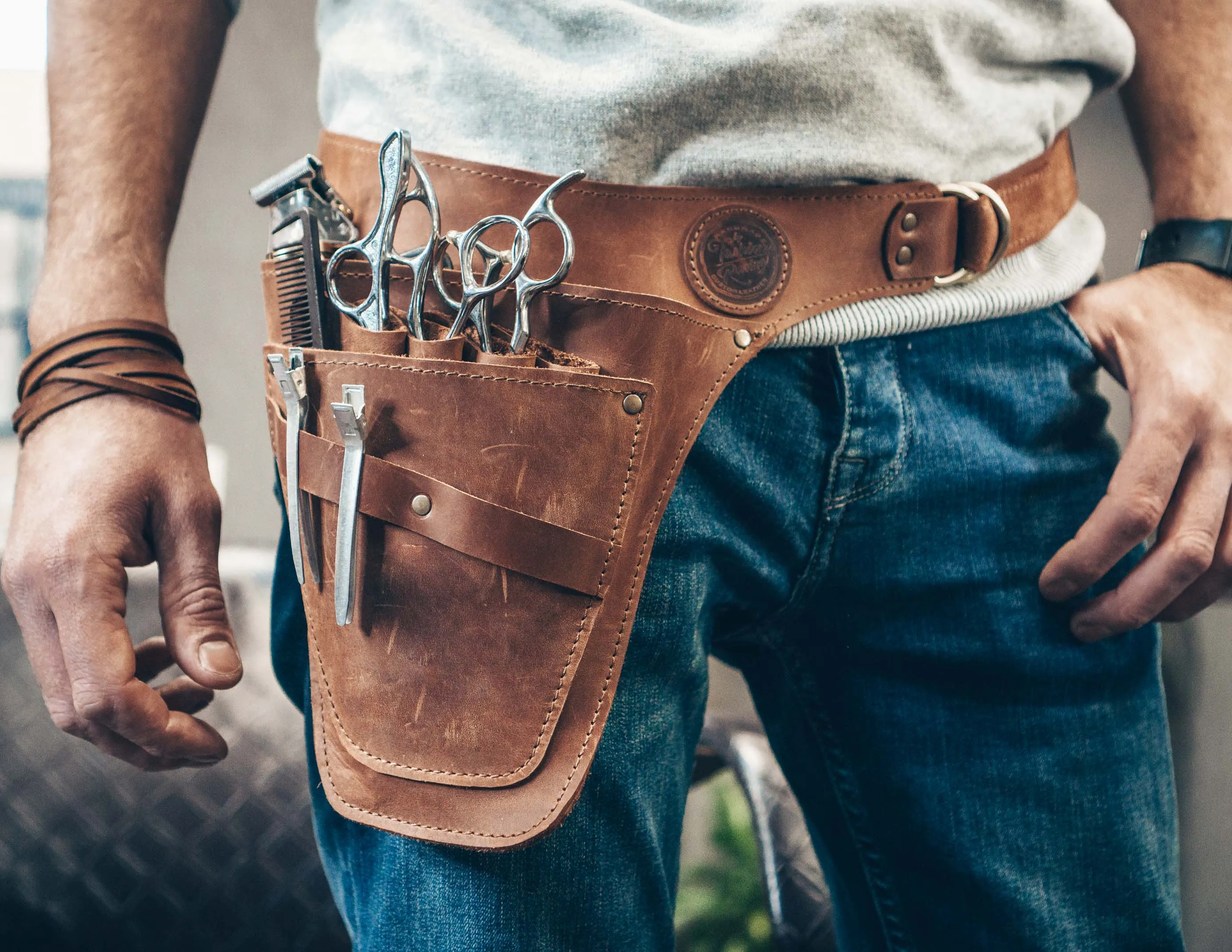 Tool Belt for florist, barber, gardener | Handcrafted in genuine leather