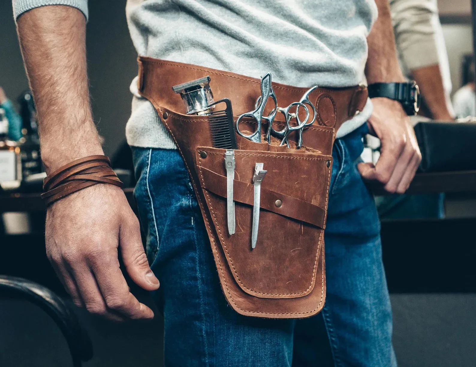 Tool Belt for florist, barber, gardener | Handcrafted in genuine leather