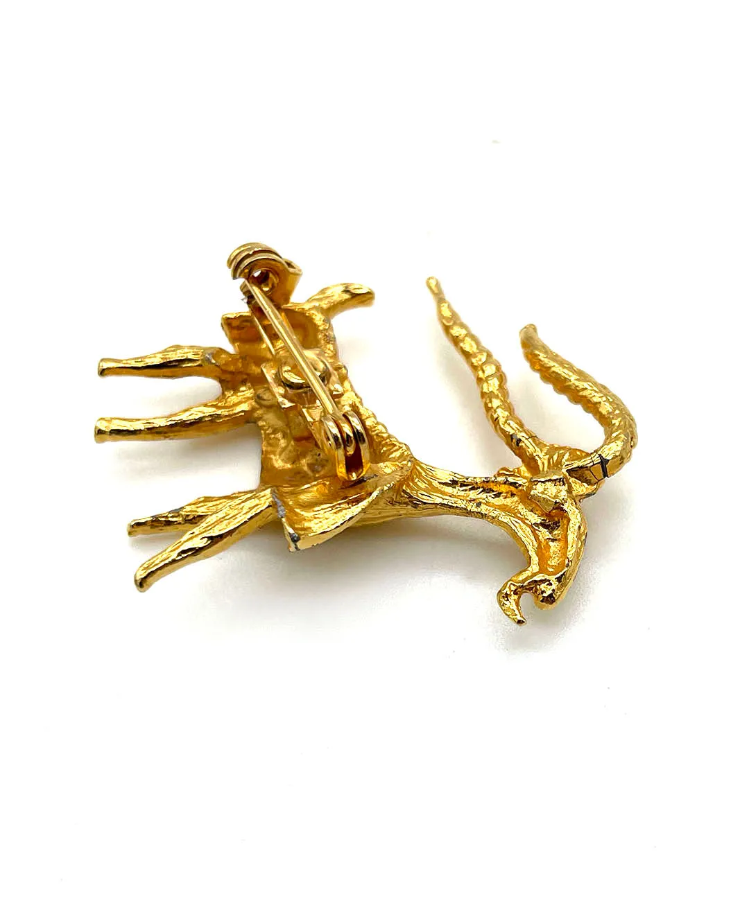 【USA輸入】 ヴィンテージ ブラックアイ ゴート ブローチ/Vintage Black Eyed Goat Brooch