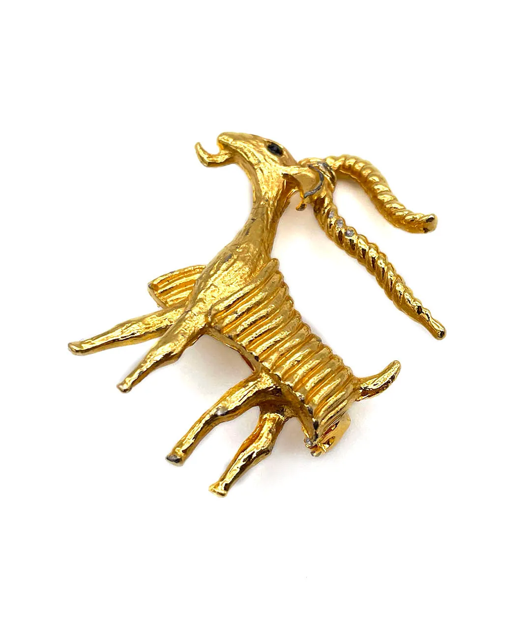 【USA輸入】 ヴィンテージ ブラックアイ ゴート ブローチ/Vintage Black Eyed Goat Brooch