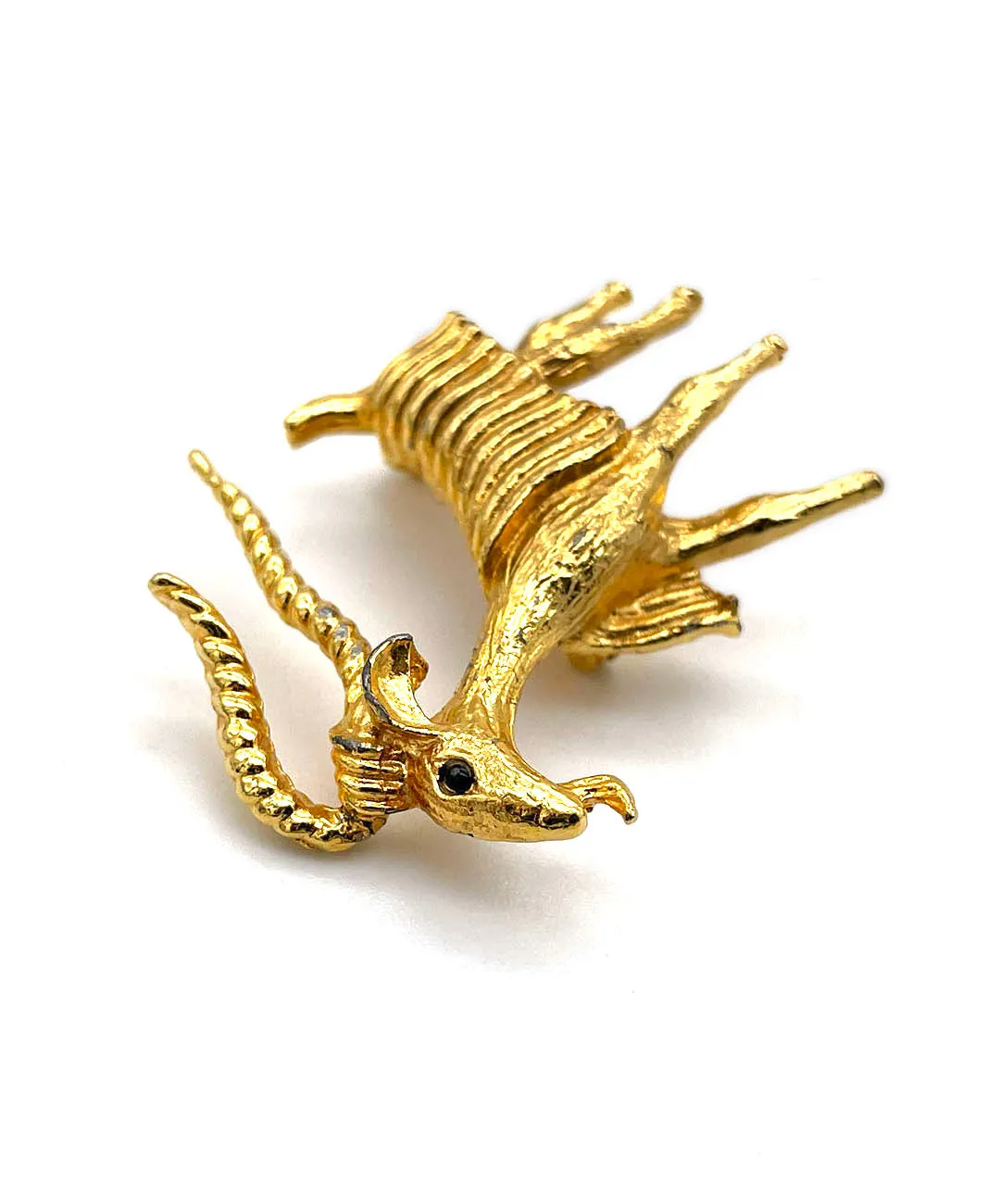 【USA輸入】 ヴィンテージ ブラックアイ ゴート ブローチ/Vintage Black Eyed Goat Brooch