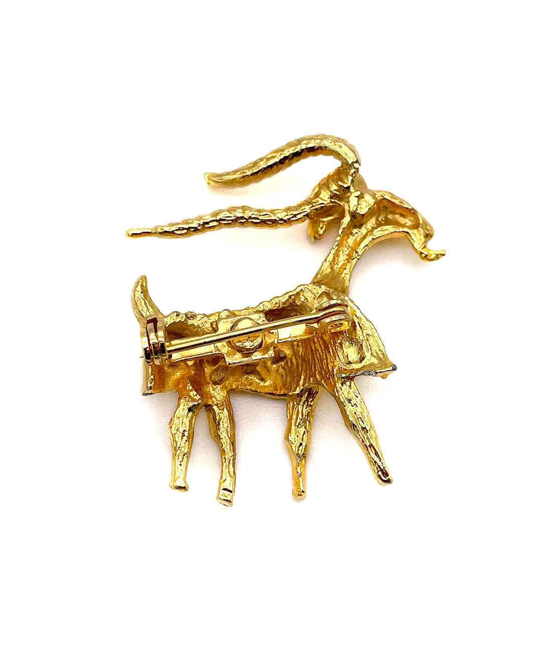 【USA輸入】 ヴィンテージ ブラックアイ ゴート ブローチ/Vintage Black Eyed Goat Brooch