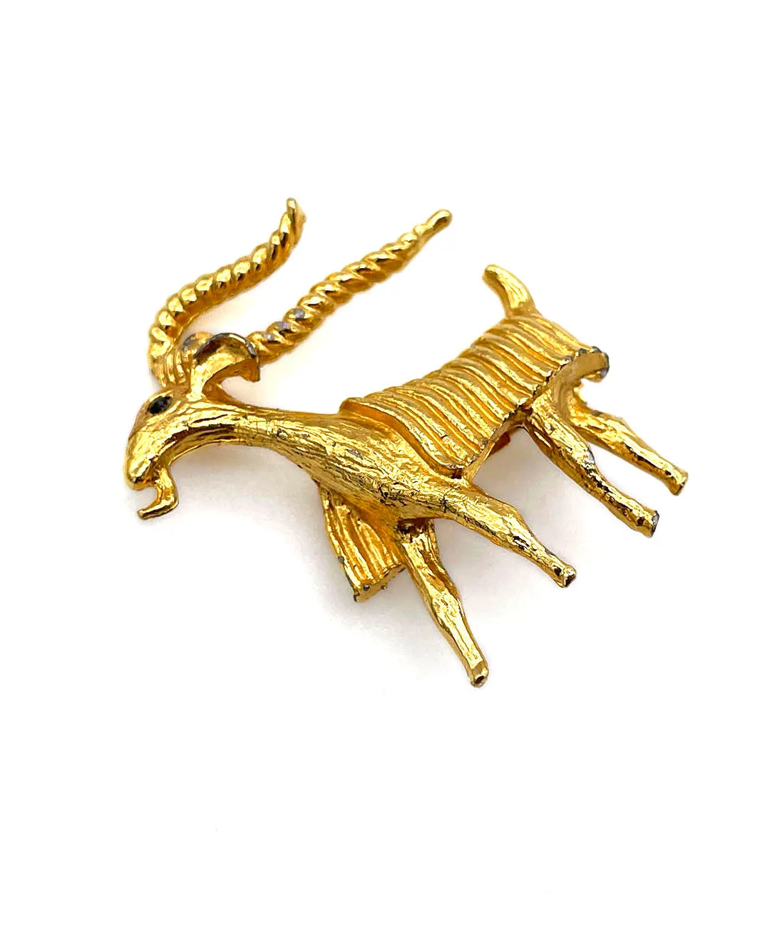 【USA輸入】 ヴィンテージ ブラックアイ ゴート ブローチ/Vintage Black Eyed Goat Brooch