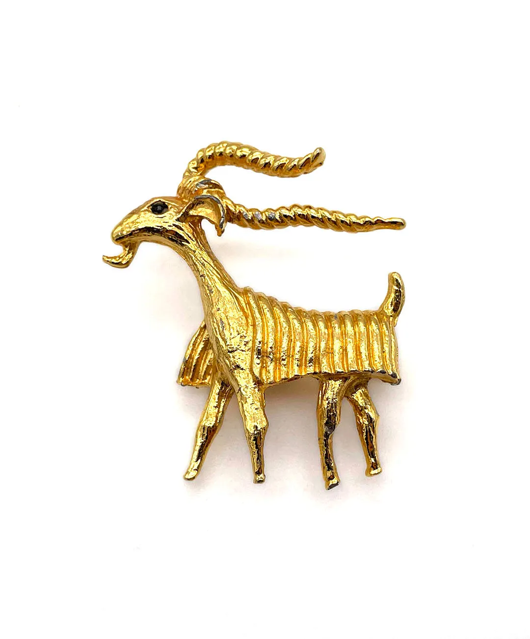 【USA輸入】 ヴィンテージ ブラックアイ ゴート ブローチ/Vintage Black Eyed Goat Brooch