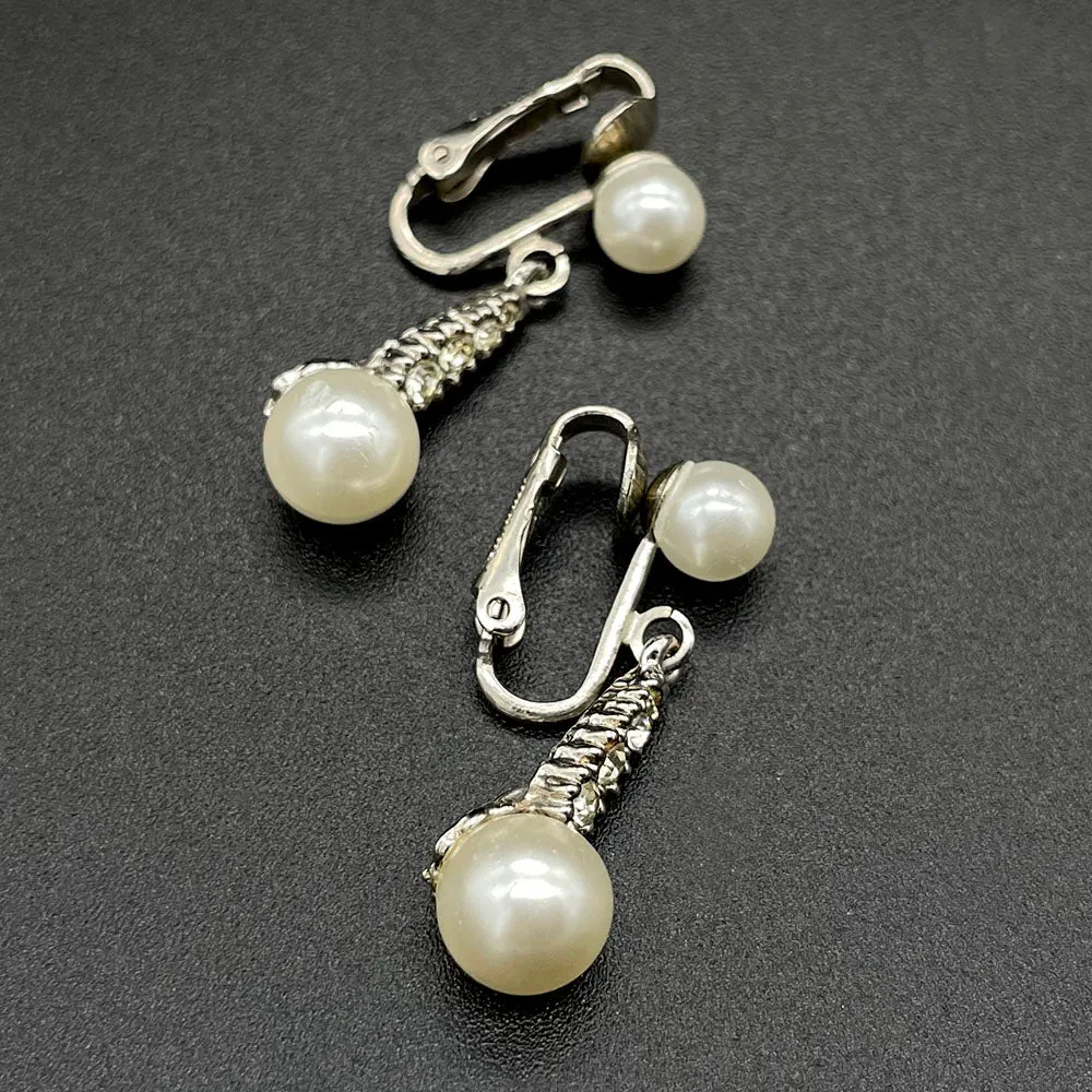 【USA輸入】ヴィンテージ RICHELIEU パール イヤリング/Vintage RICHELIEU Pearl Clip On Earrings