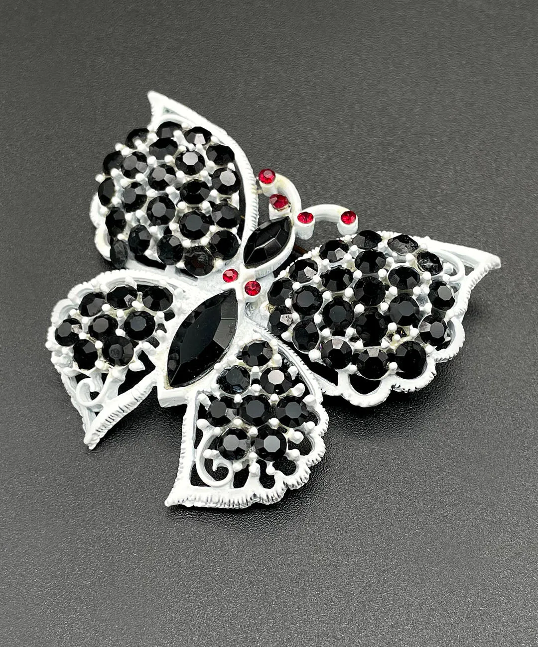 【USA輸入】ヴィンテージ WEISS バタフライ ビジュー ブローチ/Vintage WEISS Butterfly Bijou Brooch