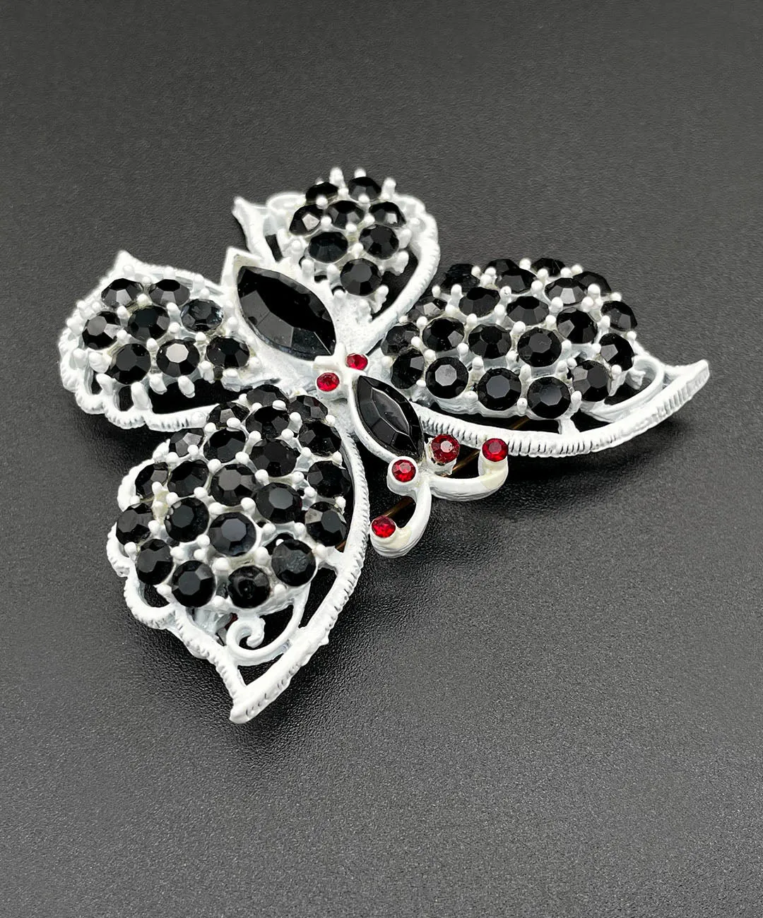 【USA輸入】ヴィンテージ WEISS バタフライ ビジュー ブローチ/Vintage WEISS Butterfly Bijou Brooch