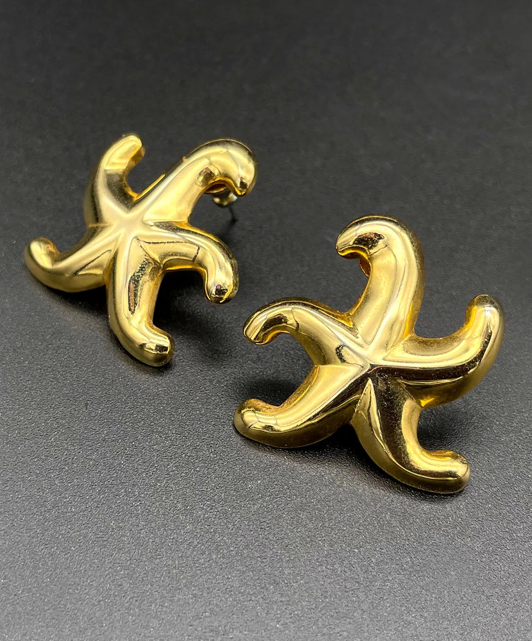 【USA輸入】ヴィンテージ スターフィッシュ メタル ピアス/VINTAGE STARFISH Metal Post Earrings