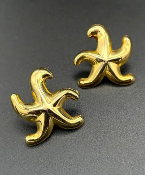 【USA輸入】ヴィンテージ スターフィッシュ メタル ピアス/VINTAGE STARFISH Metal Post Earrings