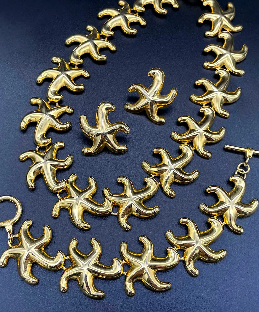 【USA輸入】ヴィンテージ スターフィッシュ メタル ピアス/VINTAGE STARFISH Metal Post Earrings