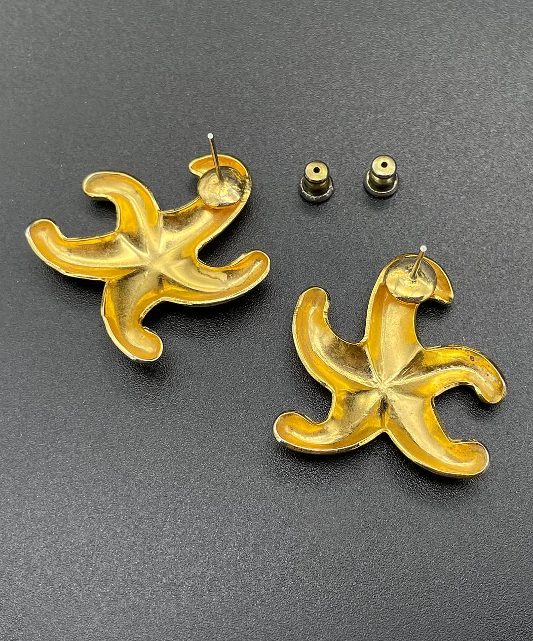 【USA輸入】ヴィンテージ スターフィッシュ メタル ピアス/VINTAGE STARFISH Metal Post Earrings