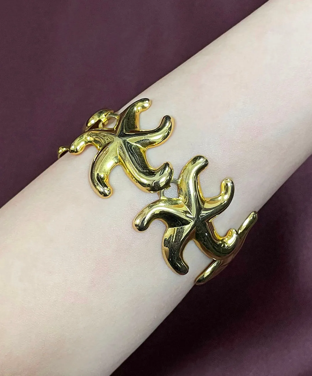 【USA輸入】ヴィンテージ スターフィッシュ メタル ブレスレット/VINTAGE STARFISH Metal Bracelet