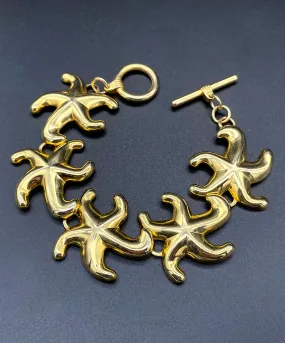 【USA輸入】ヴィンテージ スターフィッシュ メタル ブレスレット/VINTAGE STARFISH Metal Bracelet