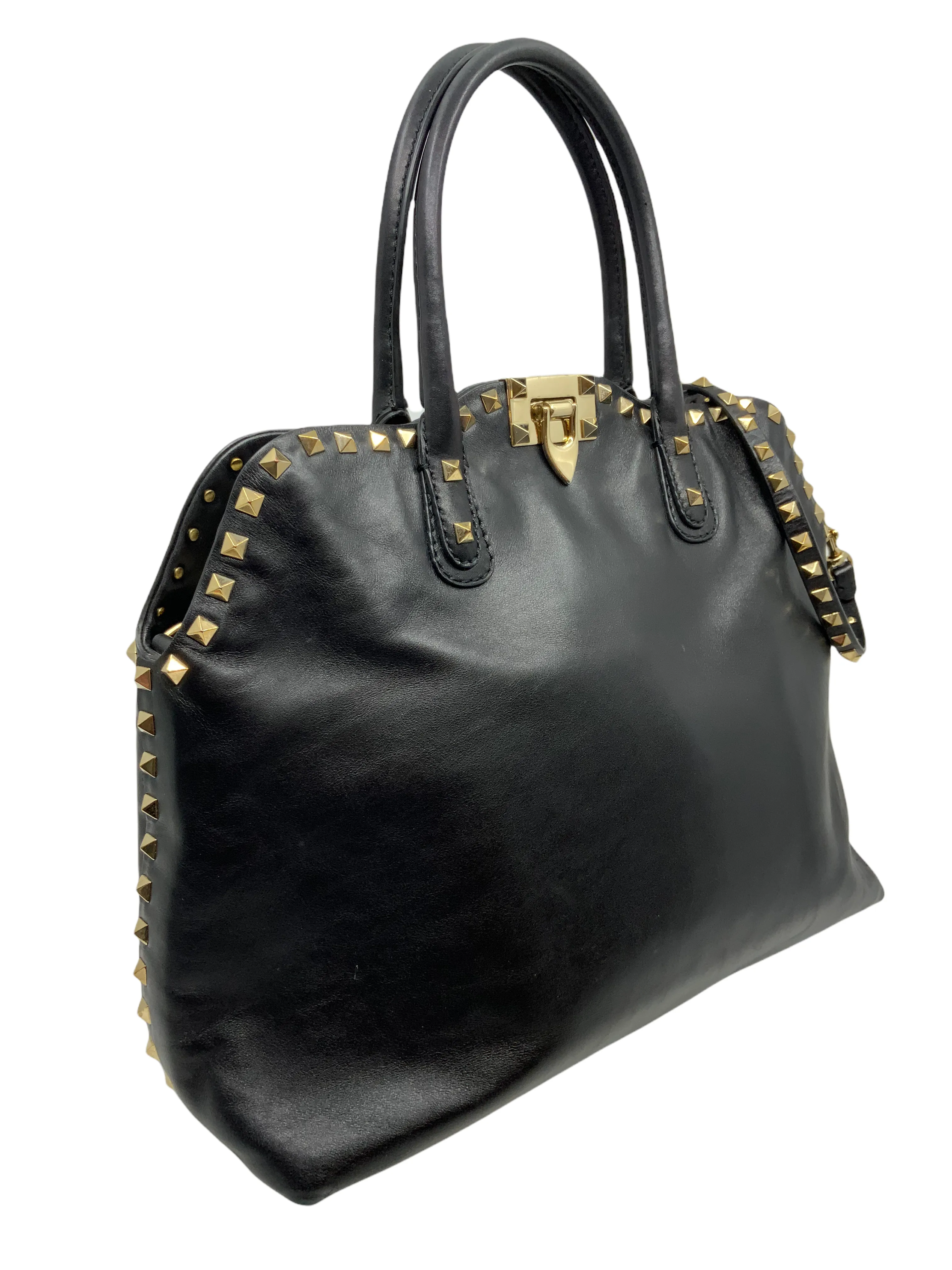 Valentino Rockstud Dome Double Handle Bag