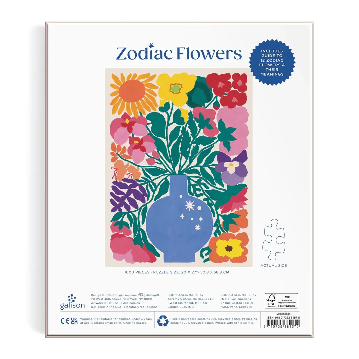 Zodiac Flowers 1000 Piece Puzzle