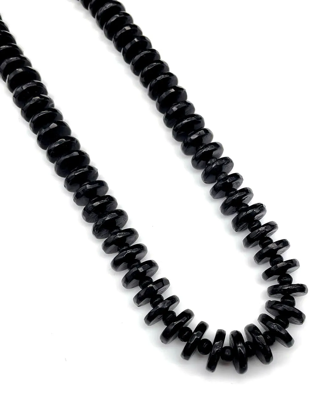 【チェコ買付】ヴィンテージ ブラック ガラス ネックレス/Vintage Black Glass Necklace