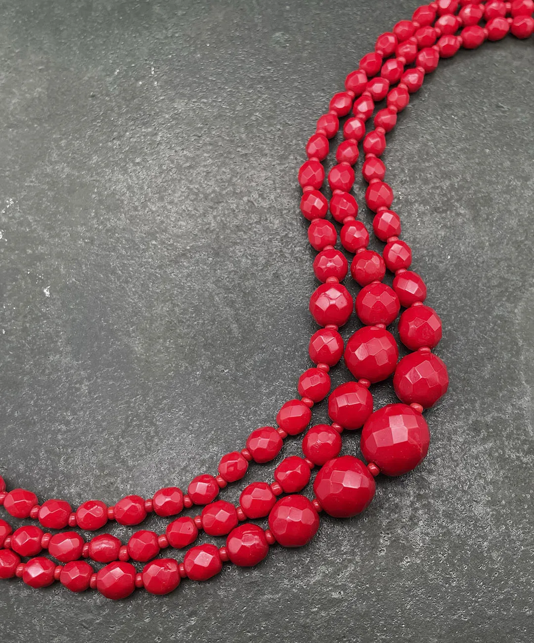 ヴィンテージ GERMANY レッド ビジュー ネックレス/VINTAGE GERMANY RED bijou necklace