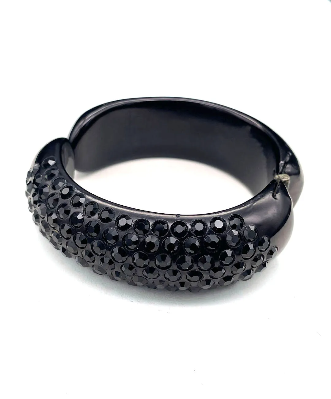 ヴィンテージ ベークライト ブラック ビジュー バングル/VINTAGE Baekeland Black BIJOU BANGLE