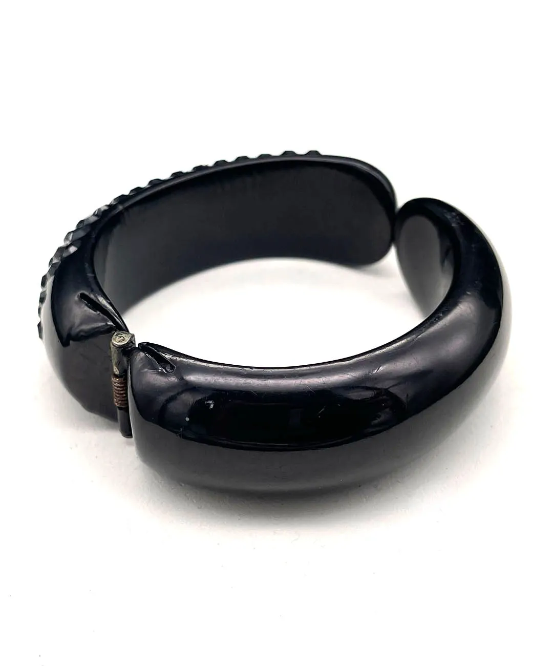 ヴィンテージ ベークライト ブラック ビジュー バングル/VINTAGE Baekeland Black BIJOU BANGLE