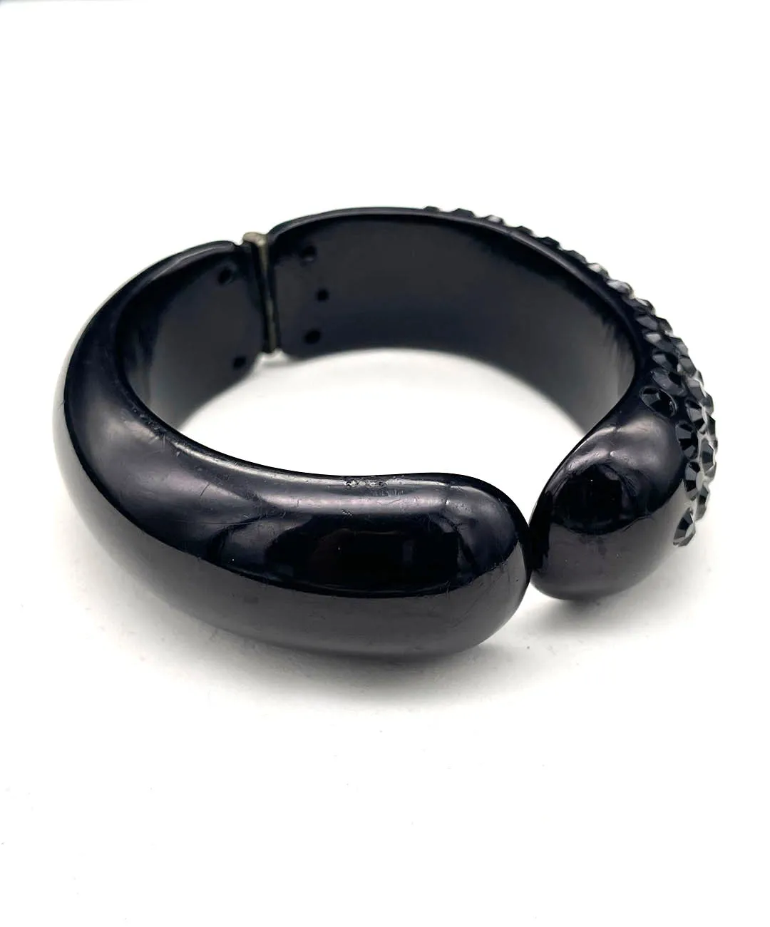 ヴィンテージ ベークライト ブラック ビジュー バングル/VINTAGE Baekeland Black BIJOU BANGLE